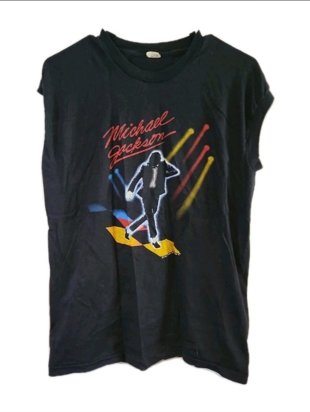 Vtg 80s Michael Jackson 5 1984 Victory Tour Pepsi Black T-shirt Screen Stars XL